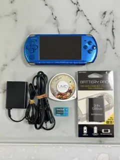 動作品。PSP3000 メタリックブルー。