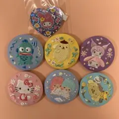 サンリオ　刺繍缶バッジ　6点セット