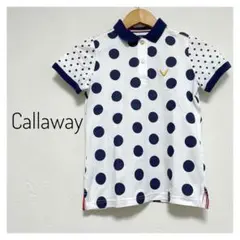 SALE☆Callaway ポロシャツ　ゴルフウェアレディース　ドット柄