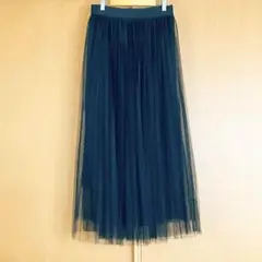 ブラックチュールロングスカート