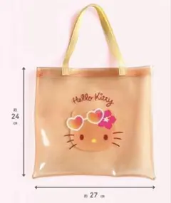 日焼けキティビニールバッグ　ダイソー　キャンドゥ　セリア　未使用