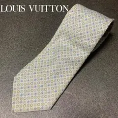 LOUIS VUITTON モノグラムフラワー ドット アイスブルーネクタイ