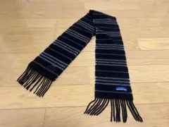 BURBERRY バーバリー マフラー カシミア主体 ブラック 細長マフラー美品