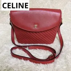 『極美品』セリーヌ ショルダーバッグ トリオンフ キルティング レッド レザー