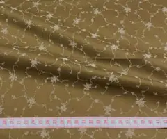 ＊素敵な花柄のハギレ㉚110×50 ブラウン 発砲プリント 再販なし＊