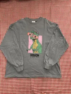 VISION STREET WEAR 長袖Tシャツ グレー＊Ｆ