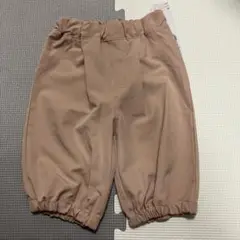 新品　くすみピンク　七分丈パンツ　90センチ