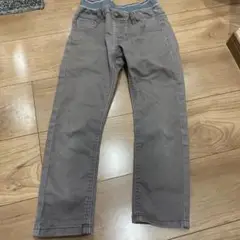 グレーのゴムウエスト長ズボン 100cm