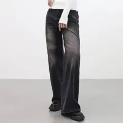noncode front washing wide pants