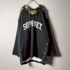 ソフネット sophnet. フーディ ゲームシャツ 迷彩 ナンバリング