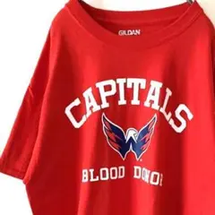 CAPITALS BLOOD ドナー Tシャツ L レッド 赤 古着