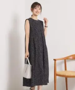 ITS'DEMO 麻調ストレッチワンピース