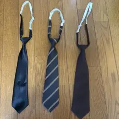 ネクタイ3本セット（黒・ストライプ・茶色）