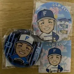 2025日ハム　伏見寅威　缶バッジ×2