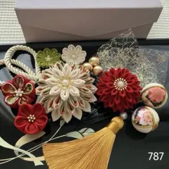 つまみ細工　髪飾り　成人式　七五三　卒業式　袴　結婚式 787