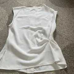 再値下げ★ZARA ドレープ ノースリーブ ブラウス バックボタン s