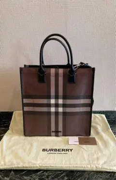 Black Friday セール27日迄 バーバリー チェック&レザー トート