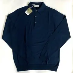 【未使用品】ジョンスメドレー ニットポロ Lサイズ 紺 ネイビー