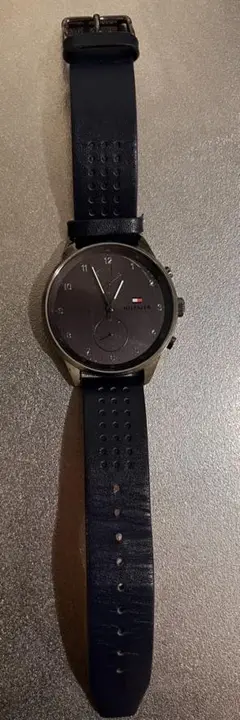 ブラックラウンドダイヤル クロノグラフ腕時計