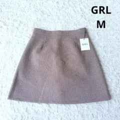 新品タグ付【グレイル】GRL 台形スカート　ミニ 千鳥格子 チェック インパン付
