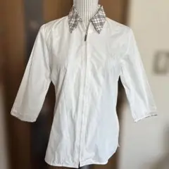BURBERRY ホワイトシャツ ジッパー付き