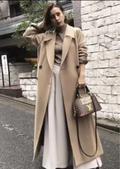 【値下げ】AMERI VINTAGE リトルフレアロングコート キャメルMサイズ