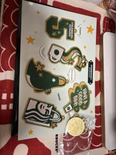 Starbucks Rewards 限定 5周年記念ワッペンキーホルダー