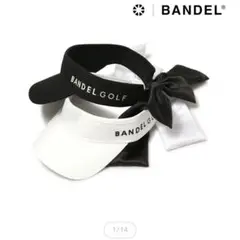 新品タグ付き　BANDEL GOLF サンバイザー　リボン付き ブラック