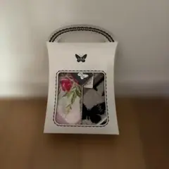 HM（ハナエモリ）花柄とモノトーンハンカチセット
