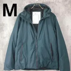 ⭐【美品】濃い目グリーンのジャンパー　ブルゾン　M 　ジップアップ　フード付き