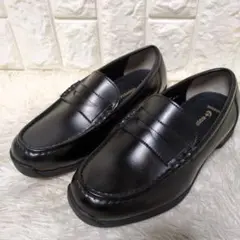 美品♢moonstar コインローファー 黒 23.0 3E ムーンスター