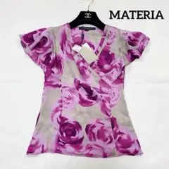 新品タグ付き✨MATERIA フリル ブラウス 定価2.4万円 ピンク 38 M