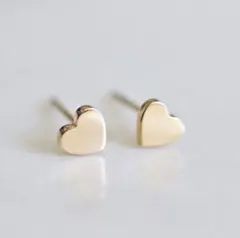 金属アレルギー対応 ハートピアス wキャッチ セット