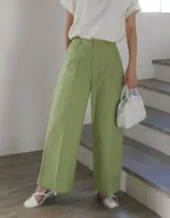 カラータックワイドパンツ