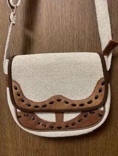 ショルダーバッグ サコッシュ ベージュ