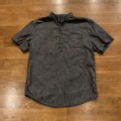 GAP　黒　ブラック　シャンブレー　プルオーバー　デニムシャツ　ダンガリー
