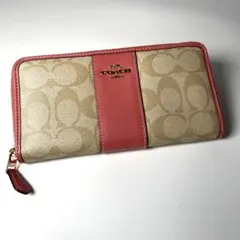 美品 コーチ COACH 長財布 シグネチャー PVC