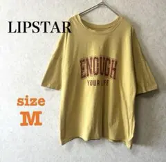 リップスター イエロー ロゴ 半袖 Tシャツ★Mサイズ 薄手 夏 ゆったり