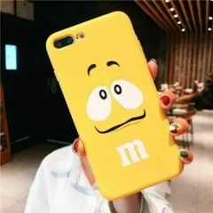 iphone　イエロー　チョコレート　おもしろ　スマホケース　可愛い　豆ちゃん