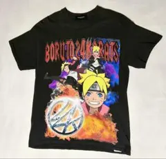 24karats×BORUTO コラボＴシャツ ナルト アニメＴシャツ 黒