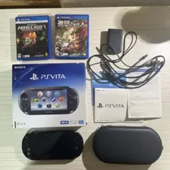 SONY PS Vitaブラック32GB 動作確認済み（おまけ人気ソフト2つ）