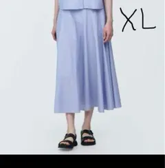 無印良品　涼感　ブロード フレアスカート XL