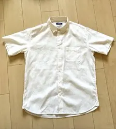 NAVY SOLOTEX(R)使用 リネンブレンド半袖シャツ アイボリー