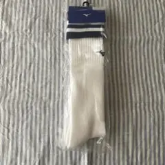 【Mizuno 】ストライプソックス 23-25cm ネイビー