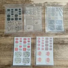 フットネイルシール 5シートセット
