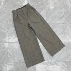 UNTITLED ワイドパンツ グレンチェック グレー 総柄 サイズ1 シンプル