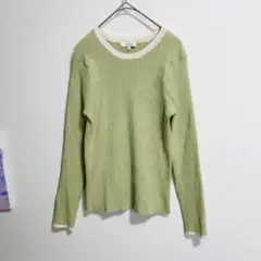 グローバルワーク　GLOBAL WORK トリプルイージープルオーバー　緑