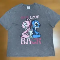 Disney Stitch グレーTシャツ Lサイズ