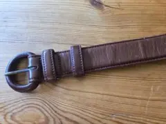 新品　日本製　マーガレットハウエル ワイドレザーベルト レザーベルブラウン OILED LEATHER LONG BELT（ベルト）｜MARGARET HOWELL