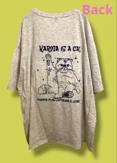 【期間限定値下げ】猫　ネコ　ゆるイラスト　Tシャツ　2XL グレー